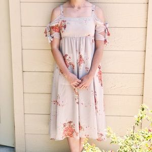 Boho Flowery Summer Midi Dress